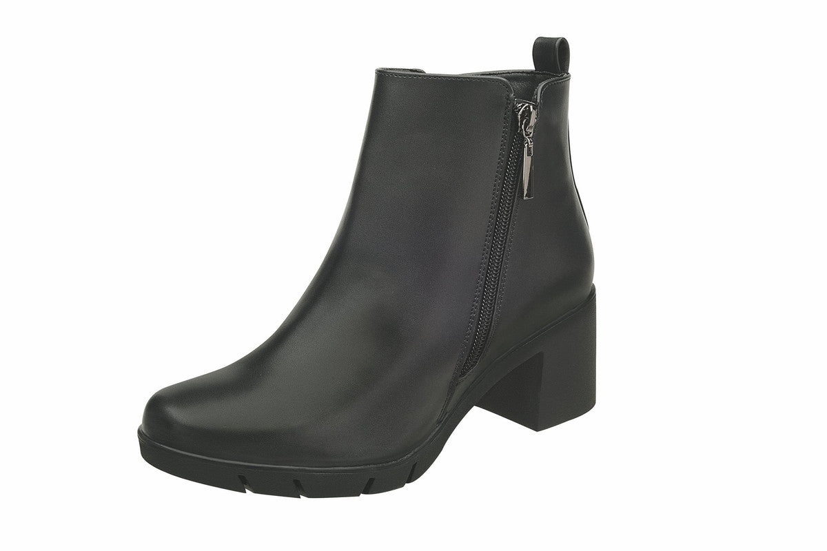 Botin Elegante Con Cierre Top Negro Para Dama