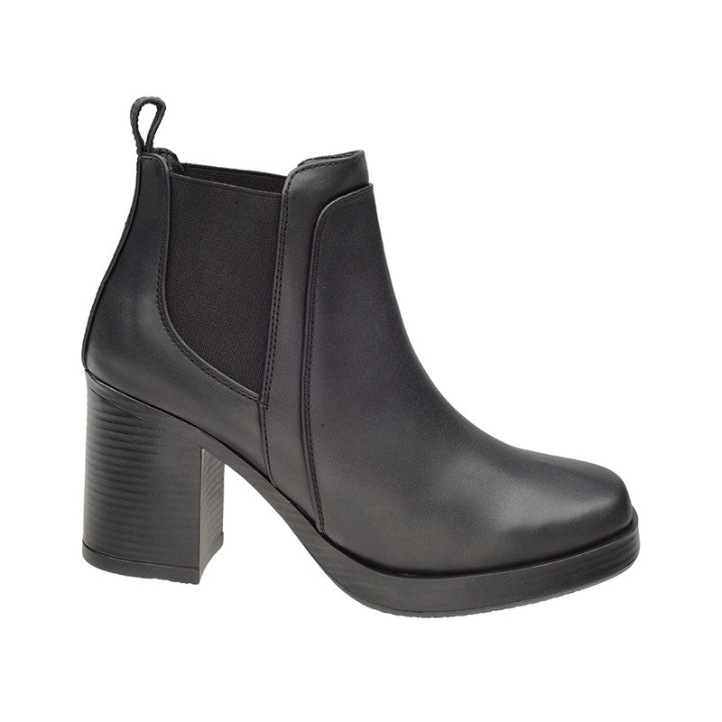 Botin Casual Top Color Negro Para Dama