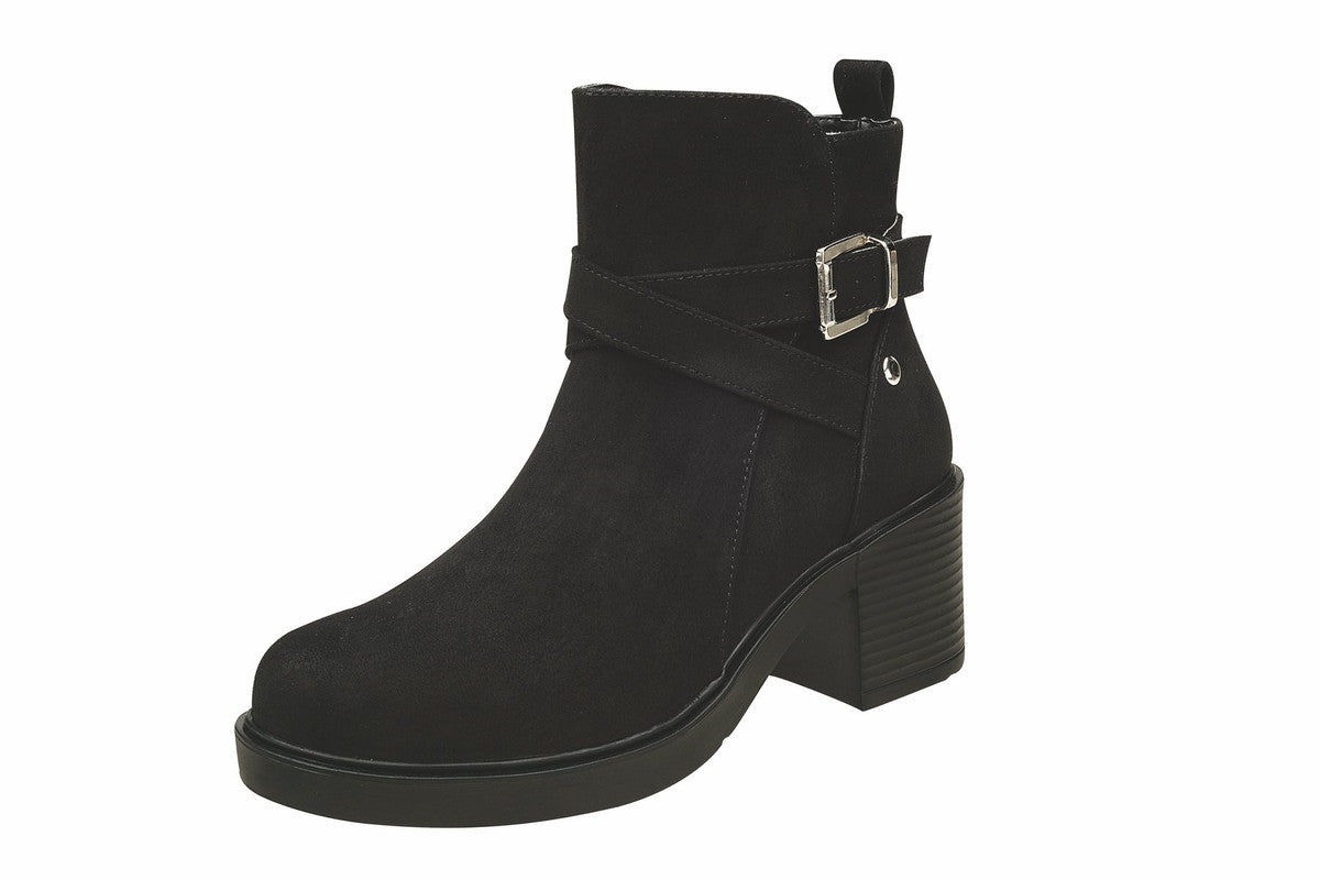 Botin Casual Buck Top Color Negro Para Dama