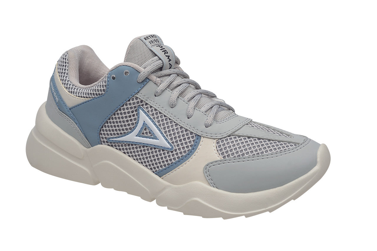 Pirma Gris Azul: Tenis Urbanos con Suela Ligera para Dama