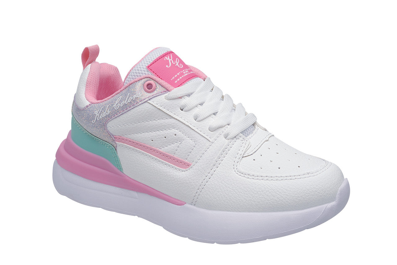 SuperShoes: Tenis Blanco Menta Rosa, ¡estilo único!