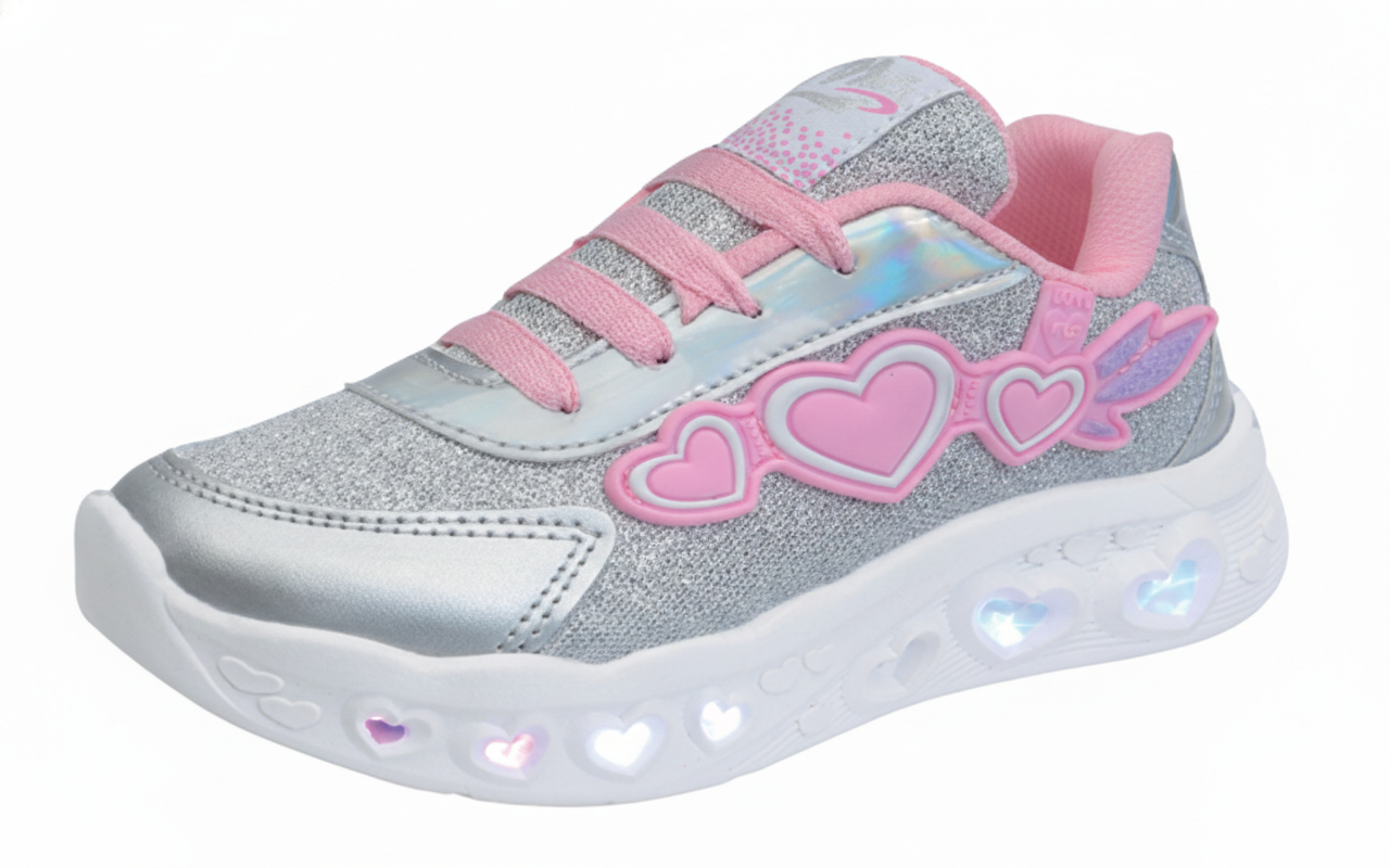 SuperShoes: Tenis con luces y corazones, ¡brillo mágico!