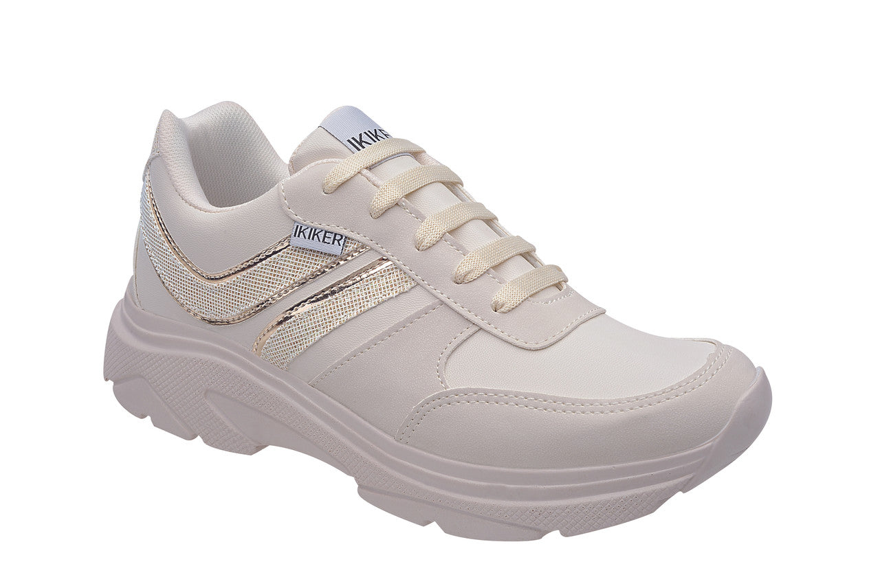 SuperShoes: Tenis Dama Latte & Gold para brillar