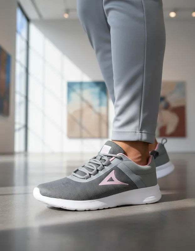 Pirma Gris Rosa Tenis Deportivos con Suela de Máximo Confort