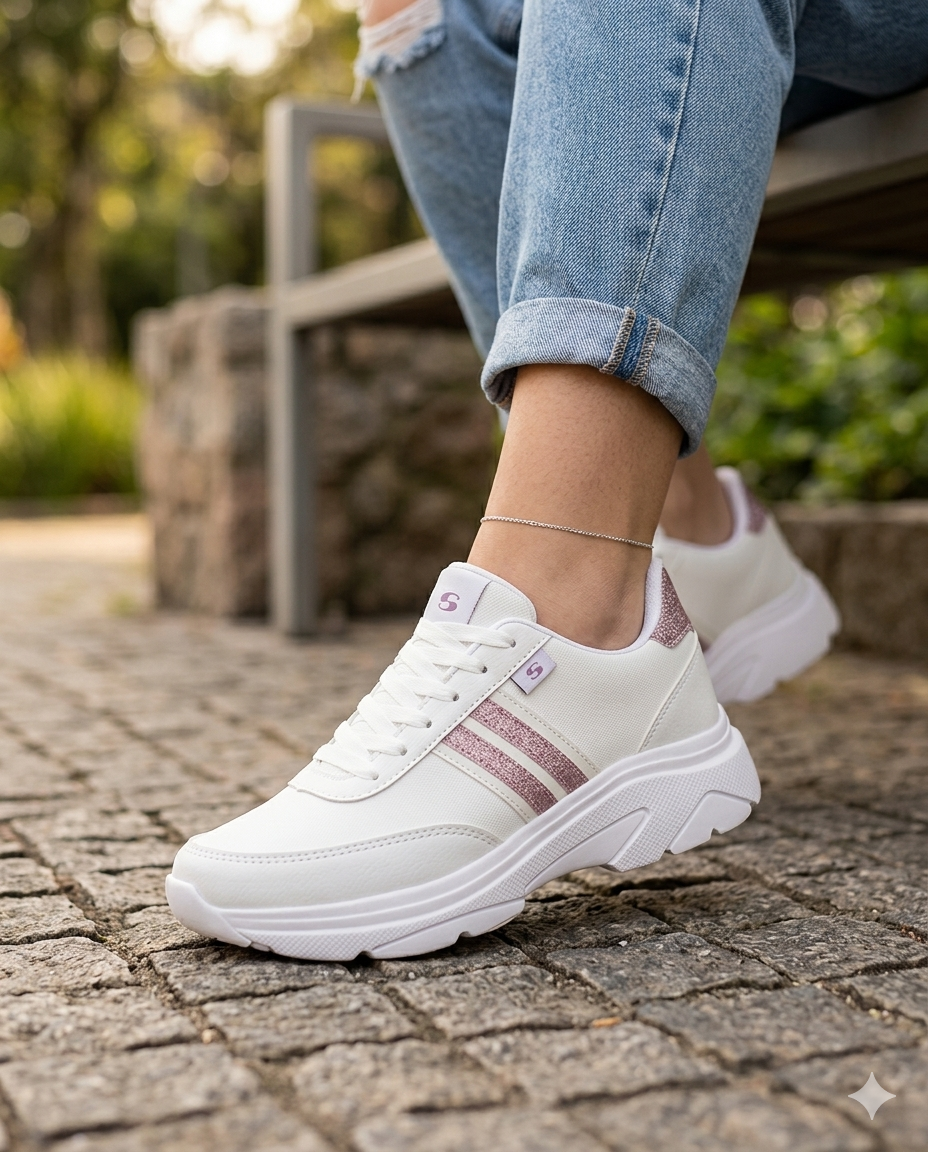 SuperShoes Blanco Mauve: Estilo ligero y trendy