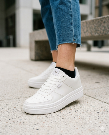 SuperShoes: Tenis Blanco Total ¡Tu Must-Have de Temporada!