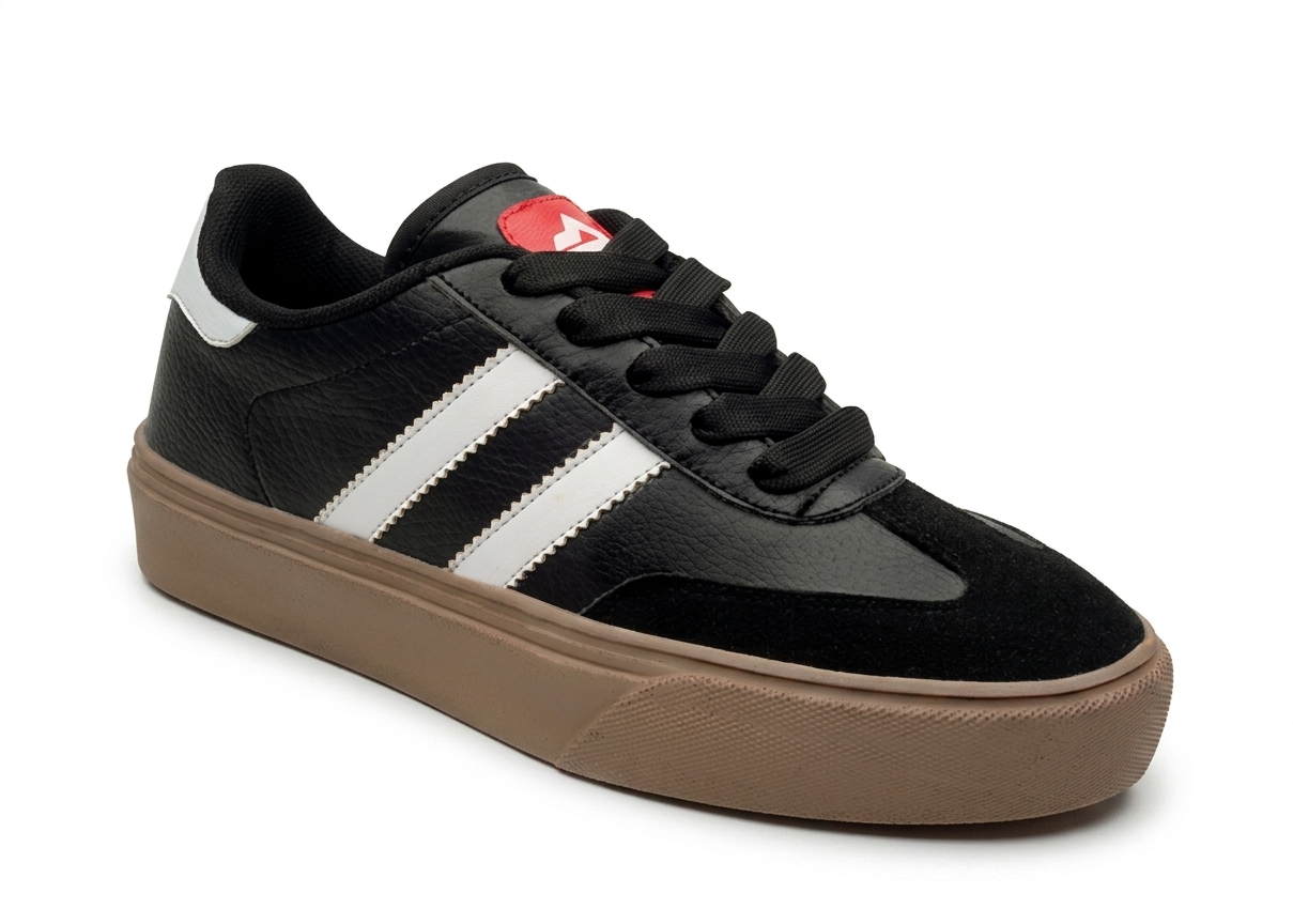 SuperShoes: Tenis Negro Ámbar ¡Estilo Retro Viral!