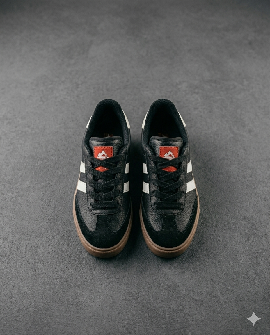 SuperShoes: Tenis Negro Ámbar ¡Estilo Retro Viral!