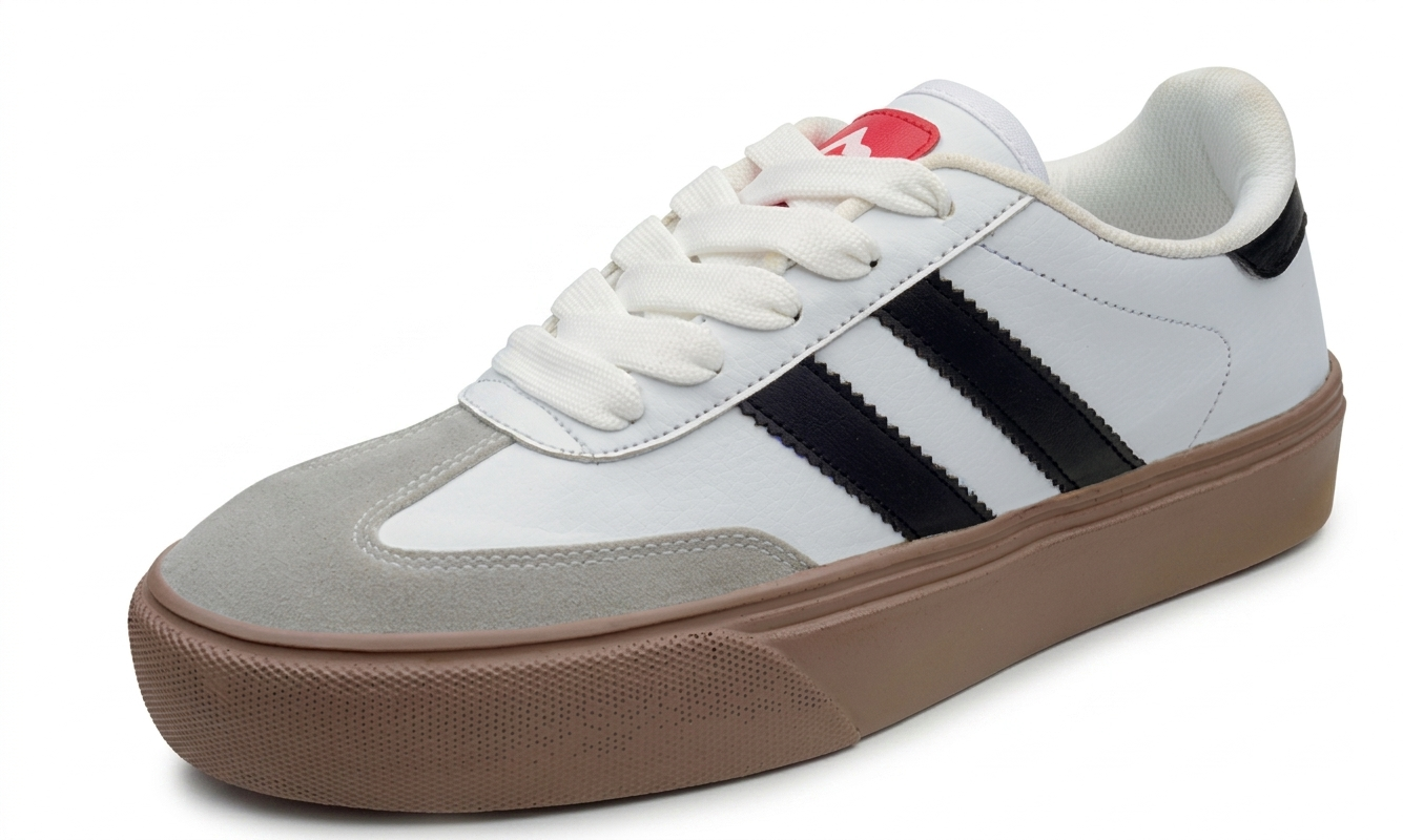 SuperShoes: Tenis Blanco Negro Ámbar ¡Look Retro Chic!