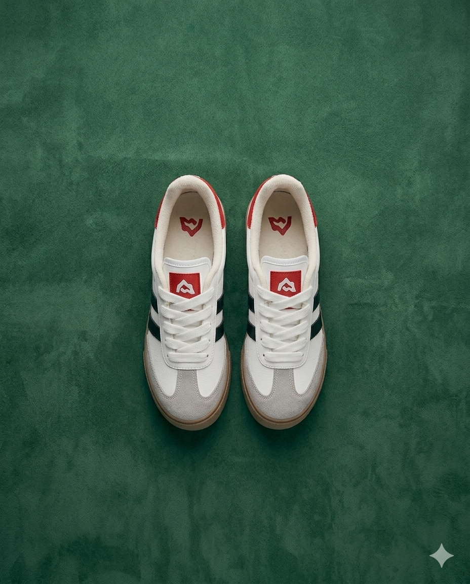 SuperShoes: Tenis Blanco Negro Ámbar ¡Look Retro Chic!