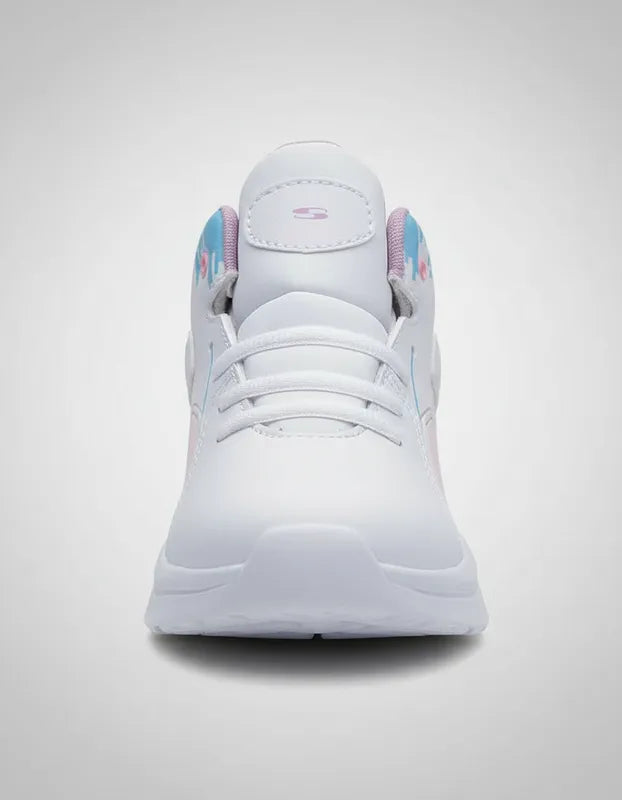 SuperShoes: Tenis Bota Blanco Rosa, ¡estilo urbano ultra ligero!