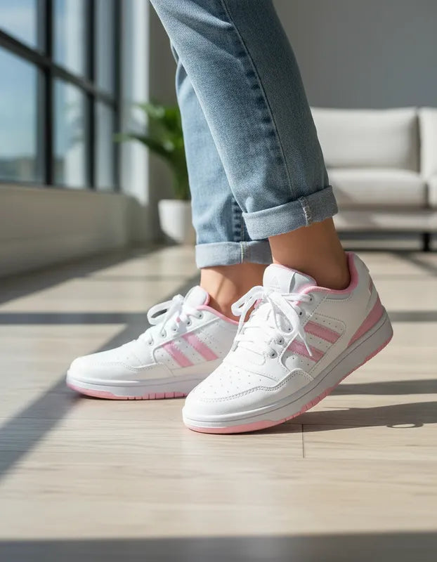 SuperShoes: Tenis Blanco Lavanda, ¡el básico más cute!