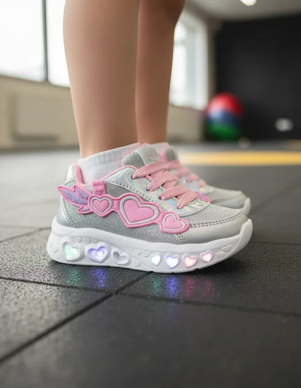 SuperShoes: Tenis con luces y corazones, ¡brillo mágico!