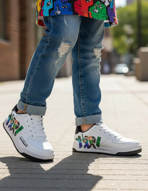 SuperShoes: Tenis Blanco Verde, ¡el look gamer más pro!