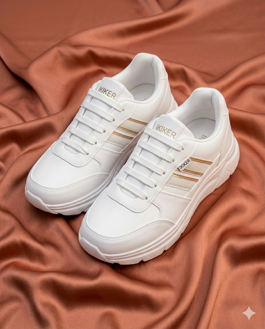 SuperShoes: Tenis Dama Latte & Gold para brillar