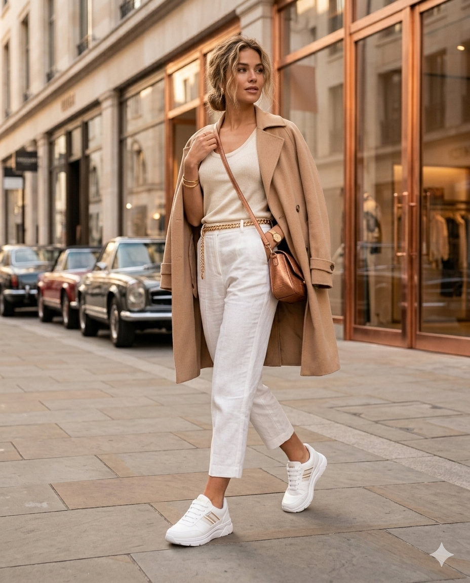 SuperShoes: Tenis Dama Latte & Gold para brillar