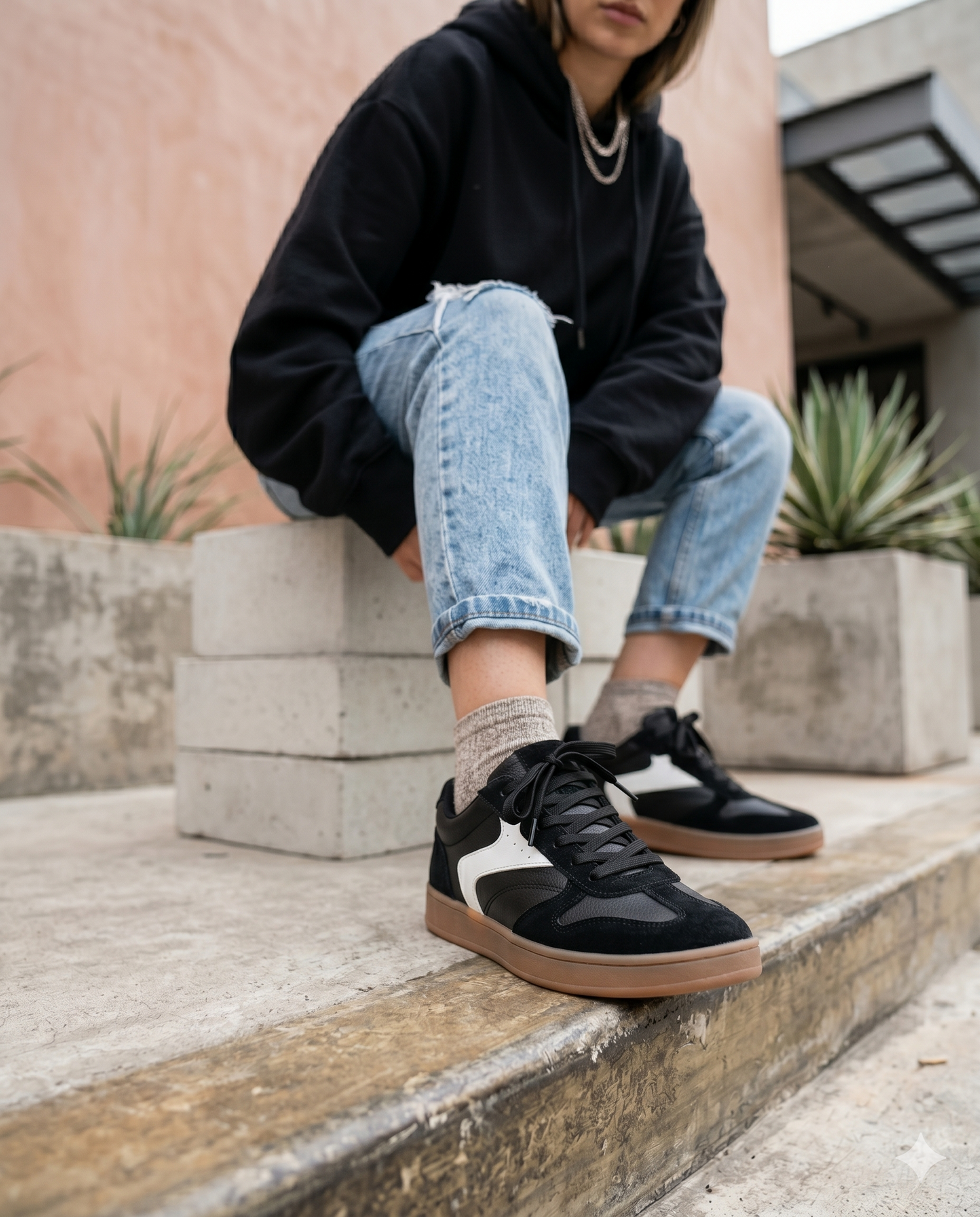 SuperShoes: Tenis Urbano Negro Blanco ¡Trend Total!