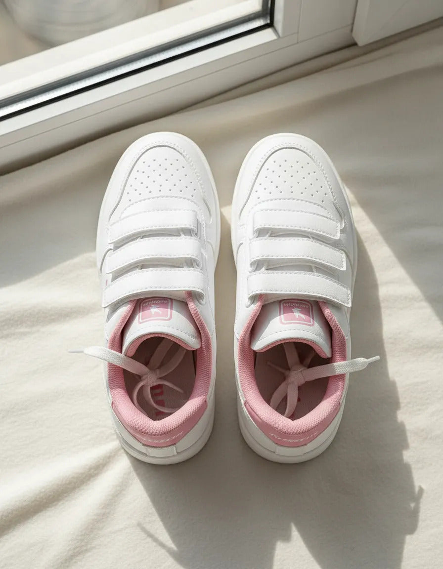 SuperShoes: Tenis blancos con rosa, ¡el básico infalible!