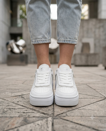 SuperShoes: Estilo White & Silver que eleva tu look