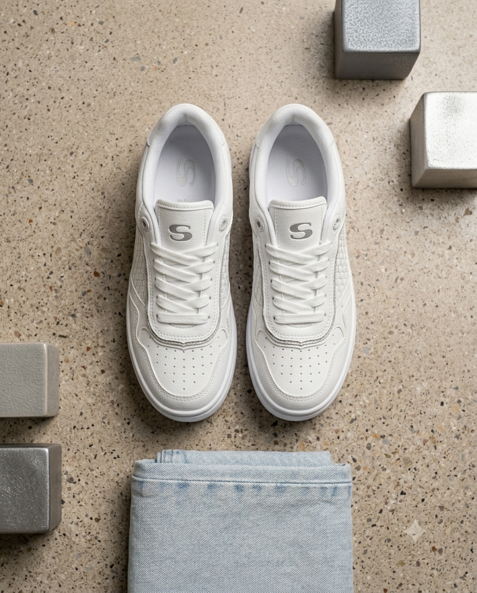 SuperShoes: Estilo White & Silver que eleva tu look