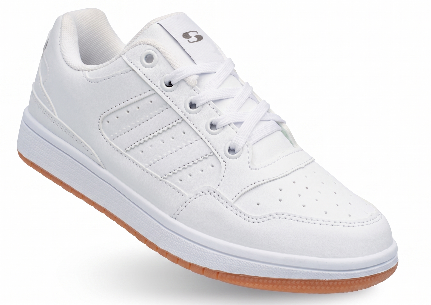 SuperShoes: Tenis Blanco Ámbar ¡Tu Básico Favorito!