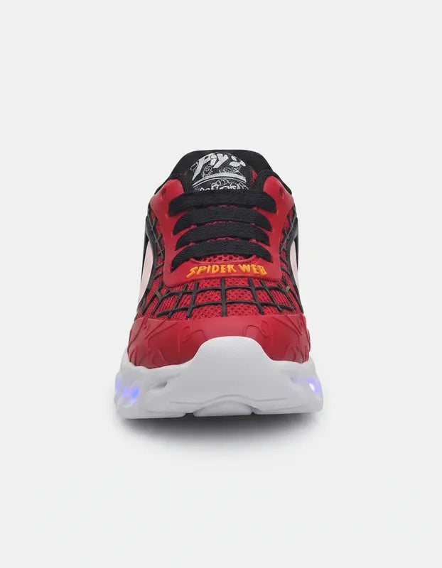 SuperShoes: Tenis Spider-Web con Luces para Pequeños Héroes