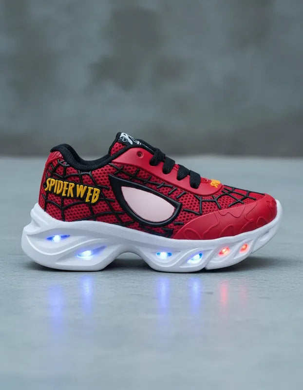 SuperShoes: Tenis Spider-Web con Luces para Pequeños Héroes